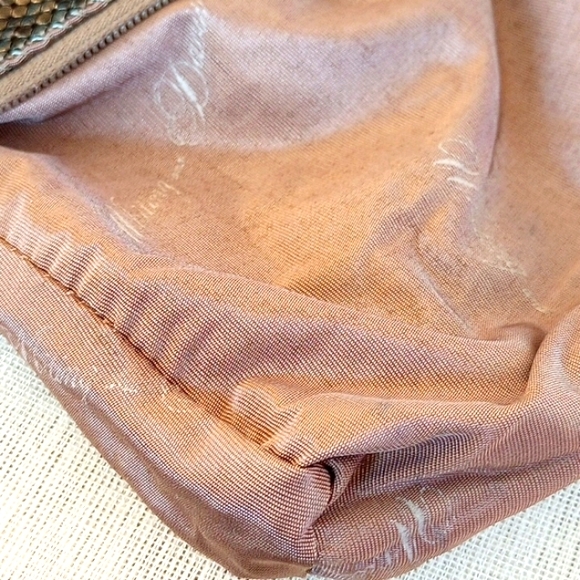 Vintage Whiting & Davis Bronze Mesh and Leather Crossbody/Shoulder Bag - Picture 10 of 15